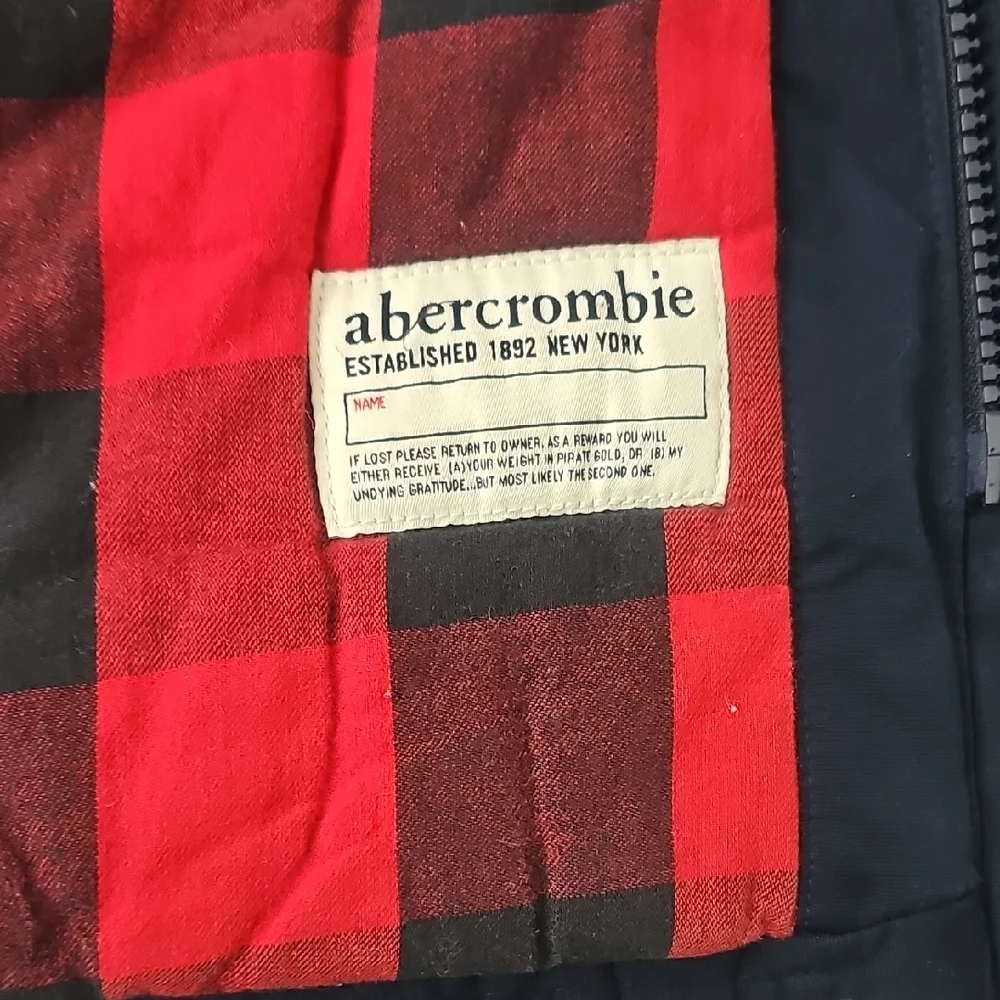 Abercrombie Kids Dark Blue Hooded Puffer Coat - Picture 4 of 7